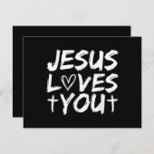 Jesus Liebe Sie Jesus Dankeskarte (Vorne/Hinten)