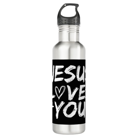 Jesus Liebe Sie Jesus Edelstahlflasche (Vorderseite)