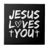 Jesus Liebe Sie Jesus Fliese (Vorderseite)