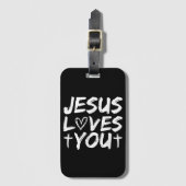 Jesus Liebe Sie Jesus Gepäckanhänger (Vorderseite Vertikal)