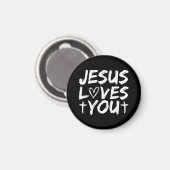 Jesus Liebe Sie Jesus Magnet (Vorderseite/Rückseite)