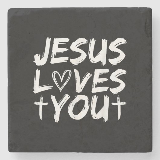 Jesus Liebe Sie Jesus Steinuntersetzer (Vorderseite)