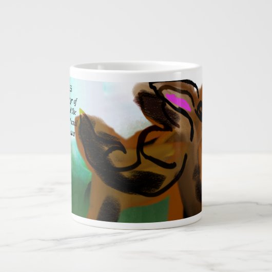 Jesus Liebe Sie Jumbo-Tasse (Vorderseite)