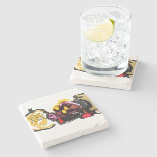 Jesus Liebe Steinuntersetzer (Seitenansicht)