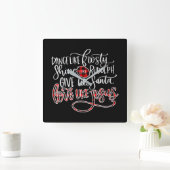 Jesus Liebe | Tanz wie Frosty Shine wie Rudolph Quadratische Wanduhr (Zuhause)