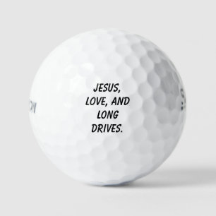 'Jesus, Liebe und lange Fahrten' Christliche Hochz Golfball