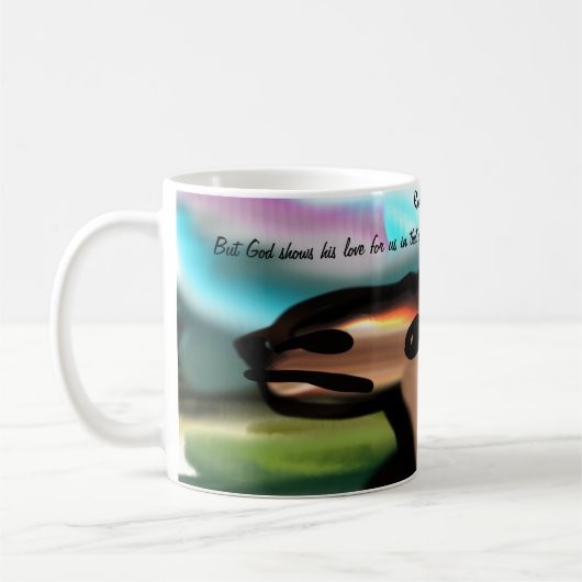 Jesus Liebe uns Kaffeetasse (Links)