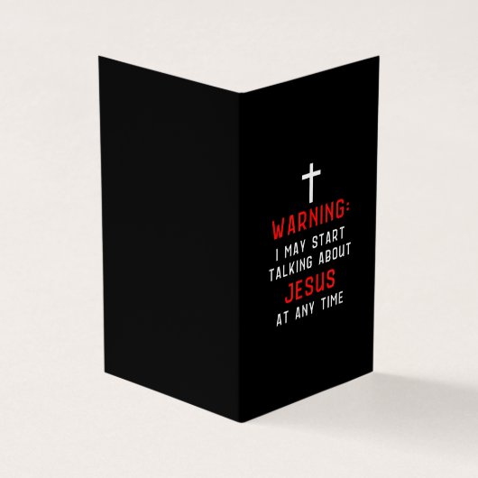 Jesus Liebe|Warnung Ich kann anfangen, über Jesus  Visitenkarten (Vorderseite)