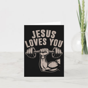 Jesus Liebe You Funny Christlich Workout Gym Barbe Karte