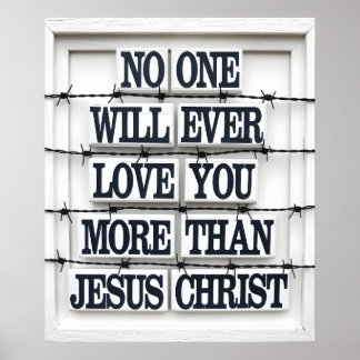 Jesus Liebe Zitat Wall Art Poster