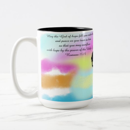Jesus Liebe Zweifarbige Tasse (Links)