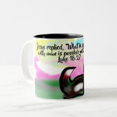 Jesus Liebe Zweifarbige Tasse (Vorderseite Links)