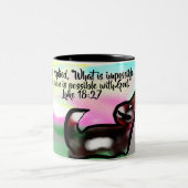 Jesus Liebe Zweifarbige Tasse (Mittel)