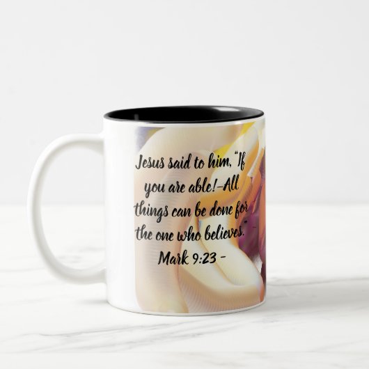 Jesus Liebe Zweifarbige Tasse (Links)