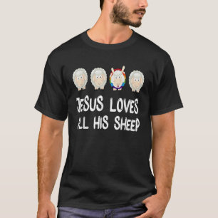 Jesus Lieben alle seine Schafe LGBT Christlich Jes T-Shirt