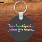 Jesus Lieben Amputierte und hört Gebet Schlüsselanhänger (Vorderseite)