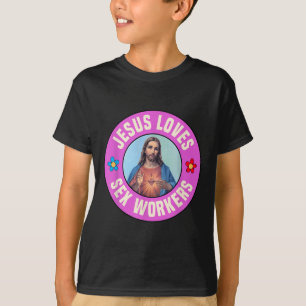 Jesus Lieben Arbeitnehmer Christlich Glaube Blume T-Shirt