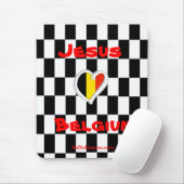 Jesus-Lieben Belgien Mousepad (Mit Mouse)