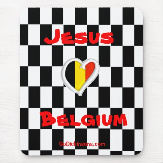 Jesus-Lieben Belgien Mousepad (Vorne)