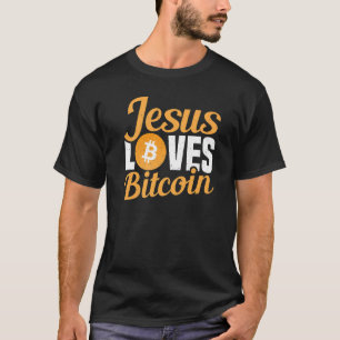 Jesus Lieben Bitcoin Kryptowährung Krypto Btc Hold T-Shirt