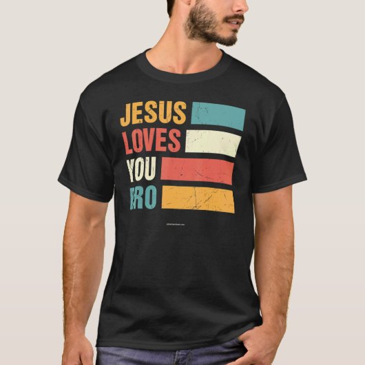 Jesus Lieben Bro Christlich Bible Verse Religiöse T-Shirt (Vorderseite)