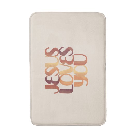 Jesus-Lieben Christliche Typografie-Gestaltung Badematte (Vorderseite Vertikal)