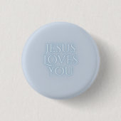 Jesus-Lieben Christliche Typografie-Gestaltung Button (Vorderseite)