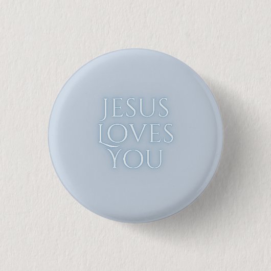 Jesus-Lieben Christliche Typografie-Gestaltung Button (Vorderseite)
