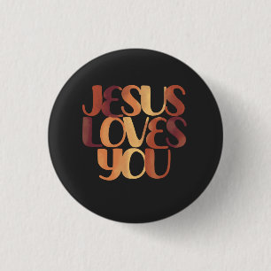 Jesus-Lieben Christliche Typografie-Gestaltung Button