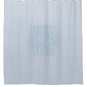 Jesus-Lieben Christliche Typografie-Gestaltung Duschvorhang (Vorderseite)