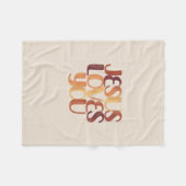 Jesus-Lieben Christliche Typografie-Gestaltung Fleecedecke (Vorderseite (Horizontal))