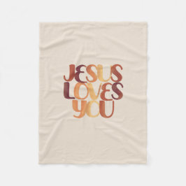 Jesus-Lieben Christliche Typografie-Gestaltung Fleecedecke