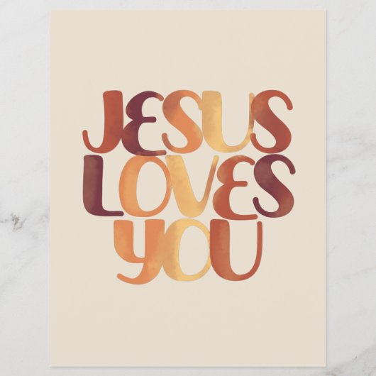 Jesus-Lieben Christliche Typografie-Gestaltung Flyer (Vorne)