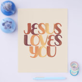 Jesus-Lieben Christliche Typografie-Gestaltung Flyer (Einzeln)