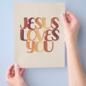Jesus-Lieben Christliche Typografie-Gestaltung Flyer (Hand)