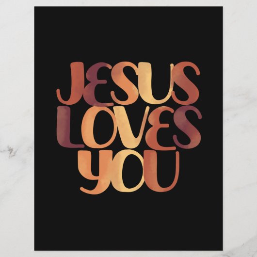 Jesus-Lieben Christliche Typografie-Gestaltung Flyer (Vorne)