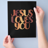 Jesus-Lieben Christliche Typografie-Gestaltung Flyer (Hand)