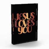 Jesus-Lieben Christliche Typografie-Gestaltung Fotoblock (Links)
