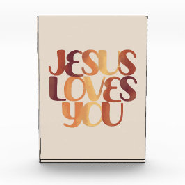 Jesus-Lieben Christliche Typografie-Gestaltung Fotoblock