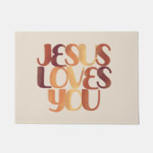 Jesus-Lieben Christliche Typografie-Gestaltung Fußmatte (Vorderseite)