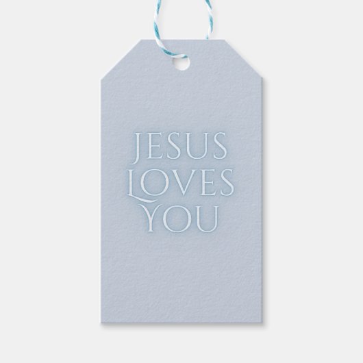 Jesus-Lieben Christliche Typografie-Gestaltung Geschenkanhänger (Vorderseite)