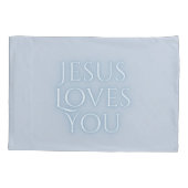 Jesus-Lieben Christliche Typografie-Gestaltung Kissenbezug (Rückseite)