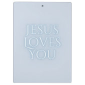 Jesus-Lieben Christliche Typografie-Gestaltung Klemmbrett (Rückseite)