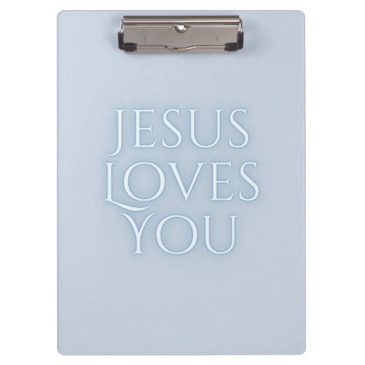 Jesus-Lieben Christliche Typografie-Gestaltung Klemmbrett (Vorderseite)