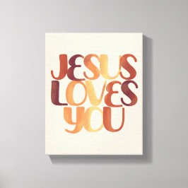 Jesus-Lieben Christliche Typografie-Gestaltung Leinwanddruck
