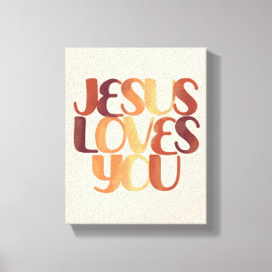 Jesus-Lieben Christliche Typografie-Gestaltung Leinwanddruck