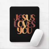 Jesus-Lieben Christliche Typografie-Gestaltung Mousepad (Mit Mouse)