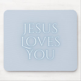 Jesus-Lieben Christliche Typografie-Gestaltung Mousepad