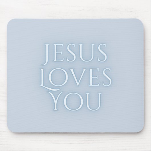 Jesus-Lieben Christliche Typografie-Gestaltung Mousepad (Vorne)