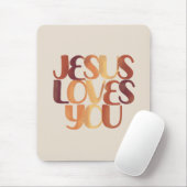 Jesus-Lieben Christliche Typografie-Gestaltung Mousepad (Mit Mouse)